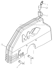 Page F Diagram and Parts List for MK-1280  MK Diamond Concrete Saw